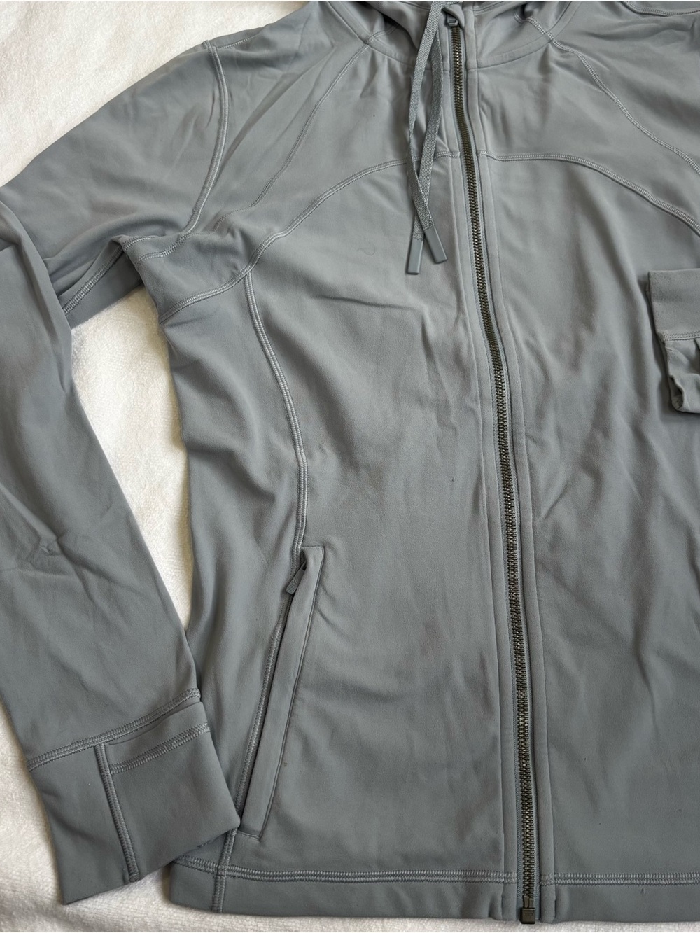 lululemon Athletica Light Gray Full-Zip Hoodie - Picture 2 of 8